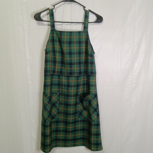 Modcloth Princess Highway Claudia Check Dress Green Plaid 10 - Picture 2 of 14